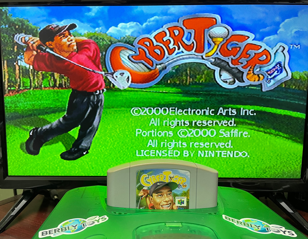 Cyber Tiger Nintendo 64 N64 Original Game 2000 Tested Cleaned