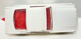 Lesney Matchbox 1966 Regular Wheels #8 Ford Mustang | Wheel Turning Switch | White Body | Red Tow Hook Black Base Silver Hubcaps