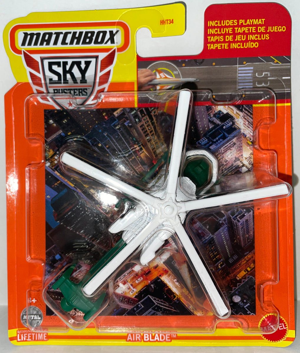 Matchbox Sky Busters Air Blade™ 2023 - Elicottero Giallo Scala 1:64, Nuovo In Confezione FSC - Foto 4