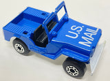 Lesney Matchbox 1978 Superfast #5 US Mail Truck | Blue Body |  White Plastic Roof