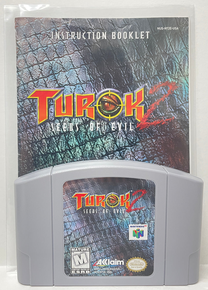 Turok 2: Seeds of Evil Nintendo 64 N64 Original Game with Manual