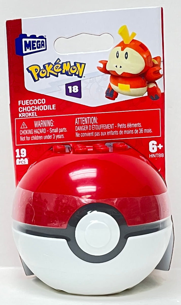 Mega Construx Pokemon Poke Ball Fuecoco Series 18 MFG 2023 - Technical View