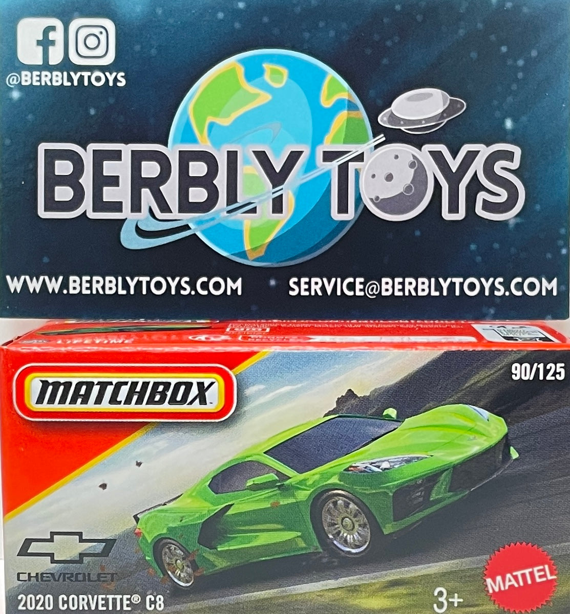 Matchbox 2020 Corvette C8 Power Grabs | #90 Diecast 1:64 Model