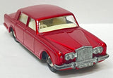 Lesney Matchbox 1967 Regular Wheels #24 Rolls-Royce Silver Shadow | Red Body Black Base Silver Hubcaps