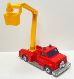 Lesney Matchbox 1977 Superfast #13 Simon Snorkel Fire Engine | Crane Firetruck w/ Plastic Man