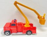 Lesney Matchbox 1977 Superfast #13 Simon Snorkel Fire Engine | Crane Firetruck w/ Plastic Man