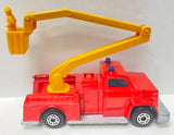 Lesney Matchbox 1977 Superfast #13 Simon Snorkel Fire Engine | Crane Firetruck w/ Plastic Man