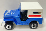 Lesney Matchbox 1978 Superfast #5 US Mail Truck | Blue Body |  White Plastic Roof
