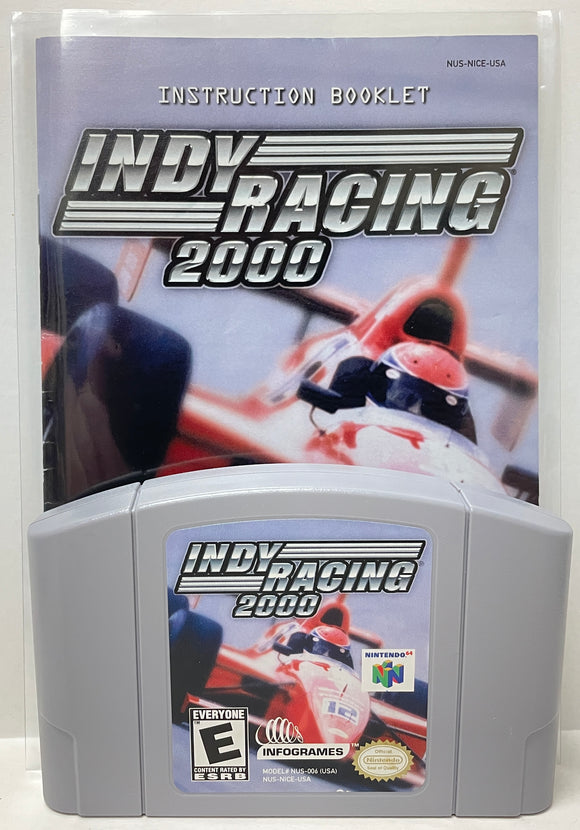 Indy Racing 2000 Nintendo 64 N64 Original Game with Manual | 2000 Tested Cleaned | Authentic