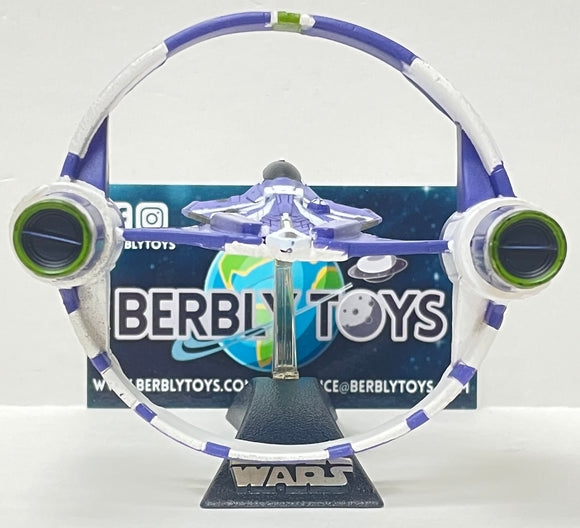 Star Wars Titanium Series Plo Koon's Delta Aethersprite Starfighter & Hyperspace Ring With Stand | Hasbro