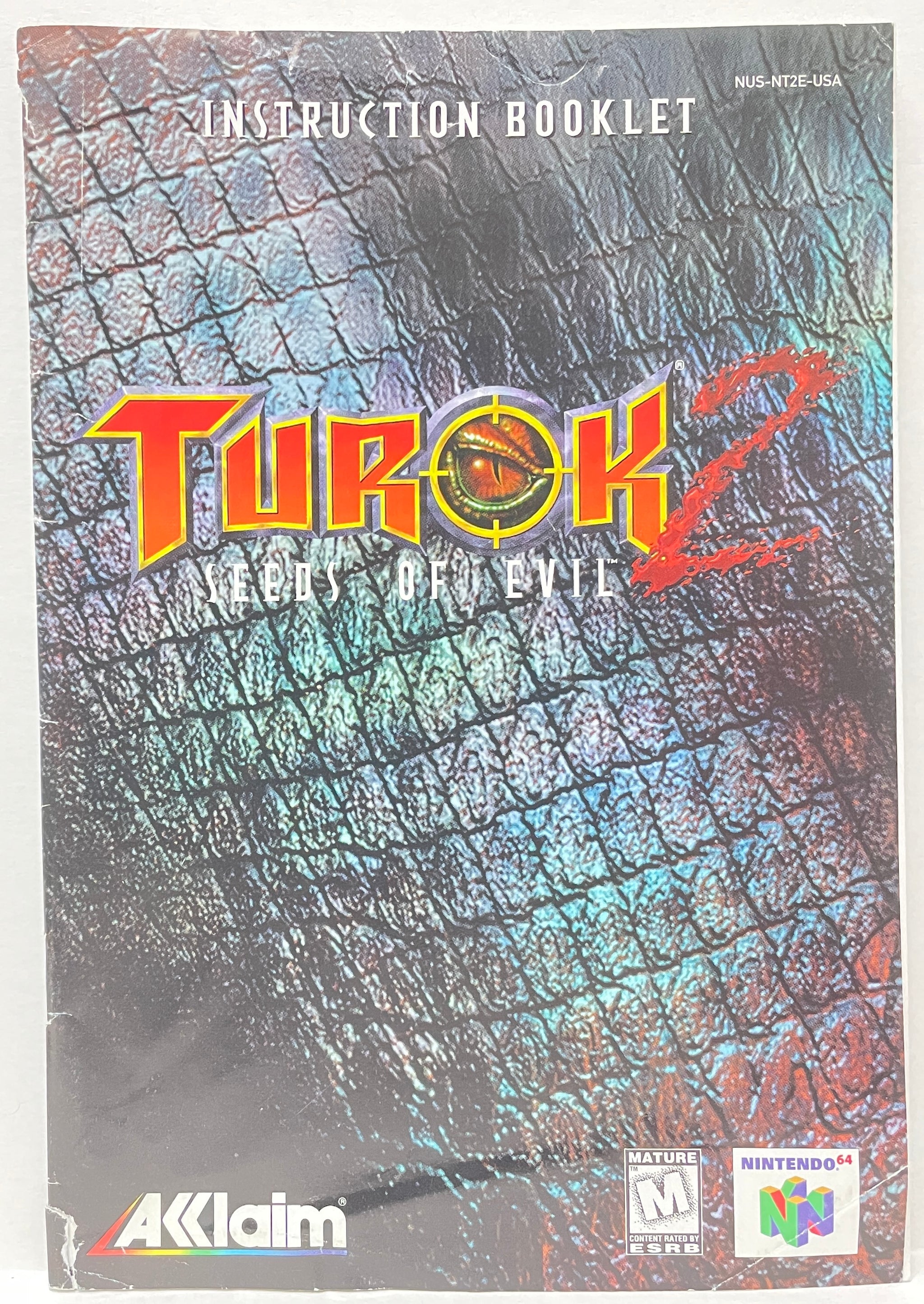 Turok 2: Seeds of Evil Nintendo 64 N64 Original Game with Manual