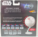 Hot Wheels Starships Star Wars Darth Vader's Tie Fighter w/ BONUS Death Star Piece | Commemorative Series 4 of 9