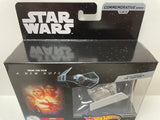 Hot Wheels Starships Star Wars Darth Vader's Tie Fighter w/ BONUS Death Star Piece | Commemorative Series 4 of 9