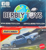 Matchbox 2022 Ford F-150 Lightning 2025 Power Grabs #38 Diecast 1:64 Light Blue Model