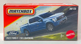 Matchbox 2022 Ford F-150 Lightning 2025 Power Grabs #38 Diecast 1:64 Light Blue Model