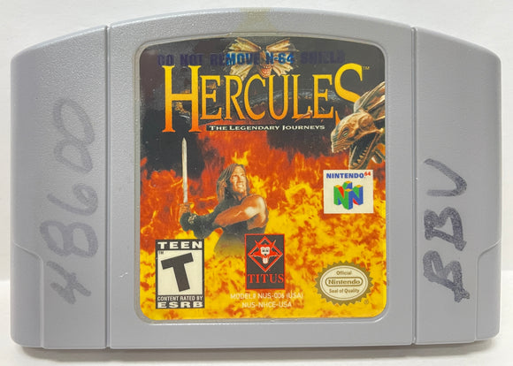 Hercules: The Legendary Journeys Nintendo 64 N64 Original Game | 2000 Tested & Cleaned | Blockbuster Label | Authentic (Yellowing on Jewel Case)