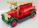 Lledo Models of Days Gone Luckhurst Fire Truck With Box and Plastic Figurines MFG C. 1983