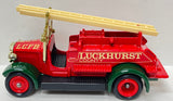 Lledo Models of Days Gone Luckhurst Fire Truck With Box and Plastic Figurines MFG C. 1983