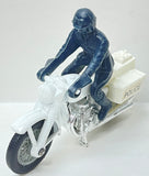 Lesney Matchbox 1977 Superfast #33 Police Motorcycle | Blue Police Officer