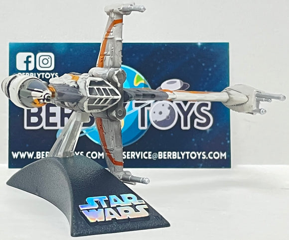 Star Wars Titanium Series B-Wing (Orange) With Stand | Hasbro | MFG 2006