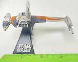 Star Wars Titanium Series B-Wing (Orange) With Stand | Hasbro | MFG 2006