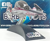 Star Wars Titanium Series Obi-Wan's Jedi Starfighter (Red) With Stand | Hasbro | MFG 2006