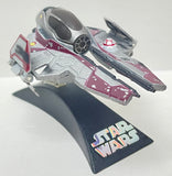 Star Wars Titanium Series Obi-Wan's Jedi Starfighter (Red) With Stand | Hasbro | MFG 2006