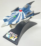 Star Wars Titanium Series Anakin Skywalker's Azure Angel Starfighter With Stand | Hasbro | MFG C. 2006