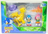 Sonic The Hedgehog 2.5" Amy & Super Trip New Friends Unite Jakks Pacific Diorama | Sonic Superstars - 35th Anniversary