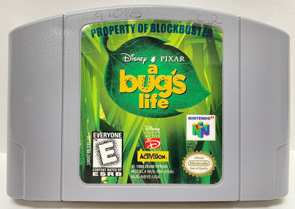 A Bug's Life Nintendo 64 N64 Original Game | 1999 Blockbuster Labels Tested & Cleaned | Authentic