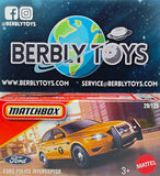 Matchbox Ford Police Interceptor NYC Taxi Livery 2025 Power Grabs | #29 Diecast 1:64 Model