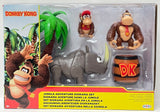 Donkey Kong 2.5" Jungle Adventure Diorama Set Jakks Pacific | Rambi & Diddy Kong