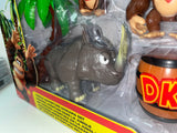 Donkey Kong 2.5" Jungle Adventure Diorama Set Jakks Pacific | Rambi & Diddy Kong