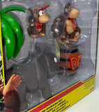 Donkey Kong 2.5" Jungle Adventure Diorama Set Jakks Pacific | Rambi & Diddy Kong