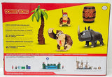 Donkey Kong 2.5" Jungle Adventure Diorama Set Jakks Pacific | Rambi & Diddy Kong