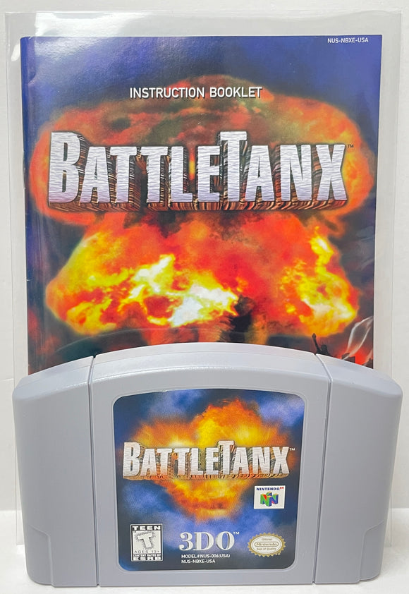 BattleTanx Nintendo 64 N64 Original Game with Manual | 1998 Tested & Cleaned | Authentic