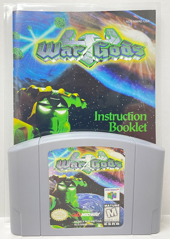 War Gods Nintendo 64 N64 Original Game with Manual | 1997 Tested & Cleaned