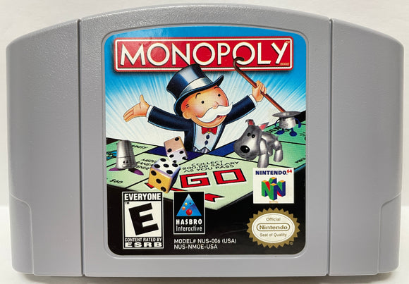 Monopoly Nintendo 64 N64 Game | 1999 Tested & Cleaned Cartridge | Authentic