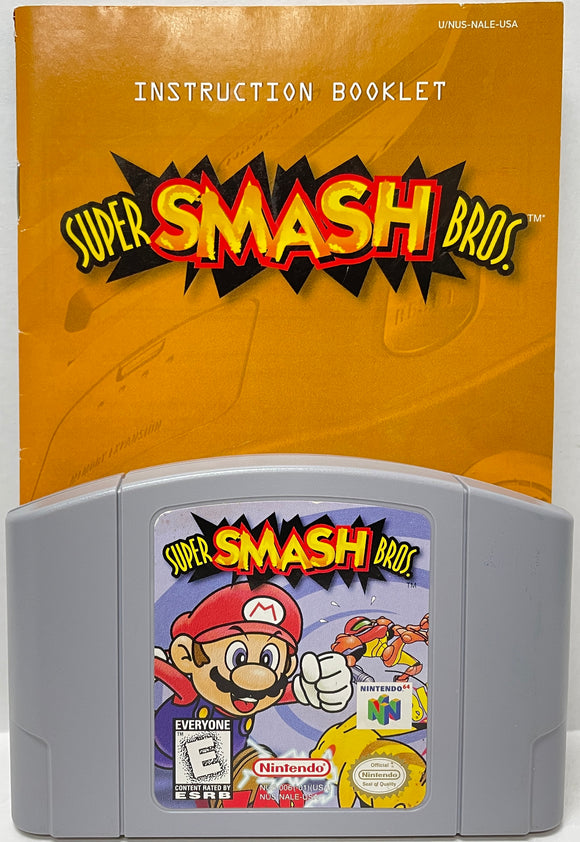 Super Smash Bros Nintendo 64 N64 Original Game with Booklet | 1999 Save Tested