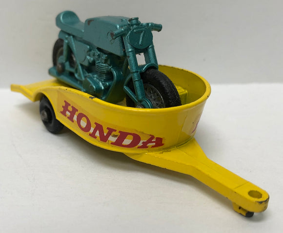 Lesney Matchbox Regular Wheels #38 Honda Motorcycle Trailer
