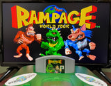 Rampage World Tour Nintendo 64 N64 Original Game | 1998 Tested | Blockbuster Label