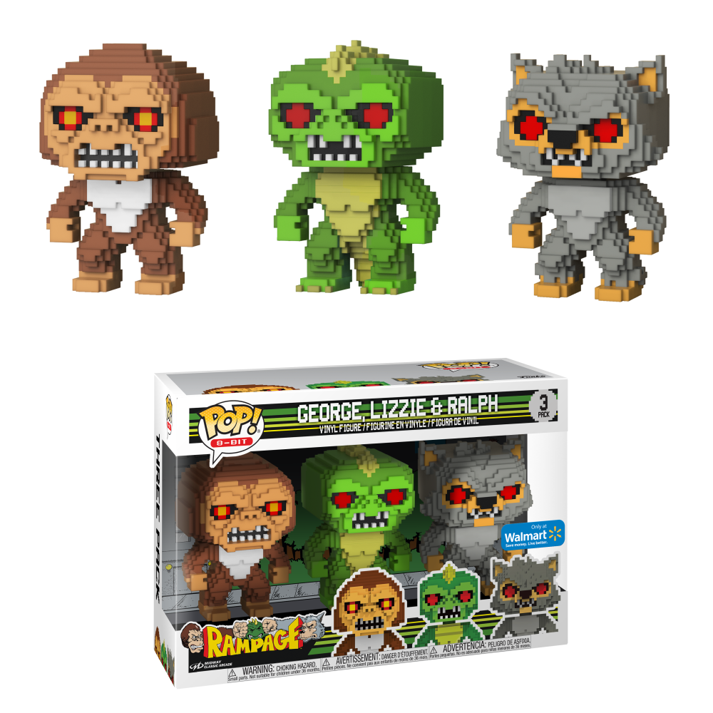 Rampage POP! 8-Bit George, Lizzie, Ralph Pack de 3 Vinyl Figurines 10cm Rampage POP! 8-Bit George, Lizzie, Ralph Pack de 3 Vinyl Figurines 10cm