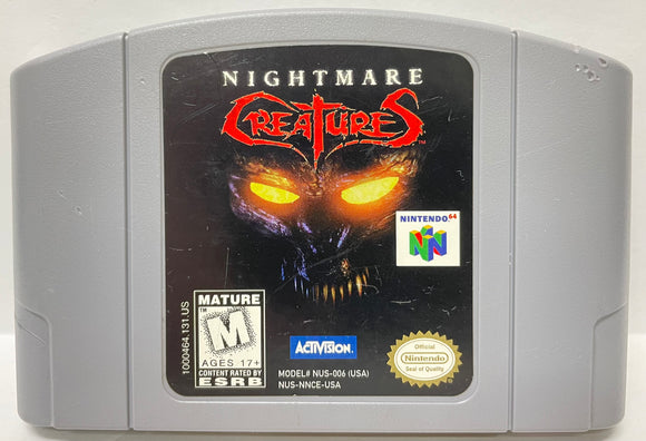 Nightmare Creatures Nintendo 64 N64 Original Game | 1998 Tested & Cleaned